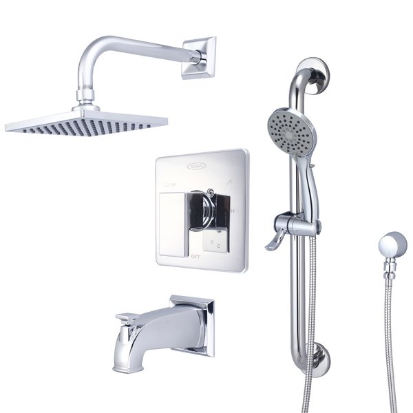 Pioneer Single Handle Tub/Shower Trim Set W/Handheld in Chrome TD-4MO100-ADA